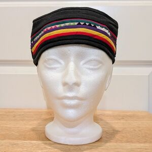 NWOT Beckwoman M 100% Cotton Handmade Striped Smoking Hat